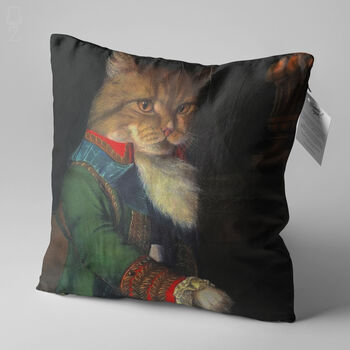 Royal Yellow Cat Classic Painting Cushion Cover, 3 of 7