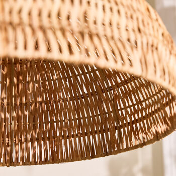 Natural Rattan Dome Pendant Light Shade, 5 of 5