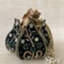 Emerald Green Velvet Potli/Wrist Bag, thumbnail 9 of 10