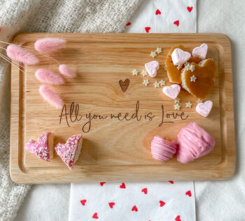 Personalised Valentine’s Breakfast Chopping Graze Board, 3 of 5