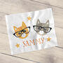 Personalised Cute Cat Glasses Cleaning Cloth, thumbnail 1 of 1