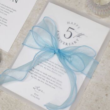 Happy 5th Anniversary Card Personalised Husband Anniversary Card From Wife, 4 of 9