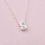 Girl's Personalised Mini Slider Initial Charm Necklace, thumbnail 3 of 7