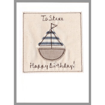 Personalised Sailing Boat Father's Day Card, 3 of 12
