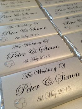 Personalised Chocolate Wedding Favour Placenames, 6 of 6