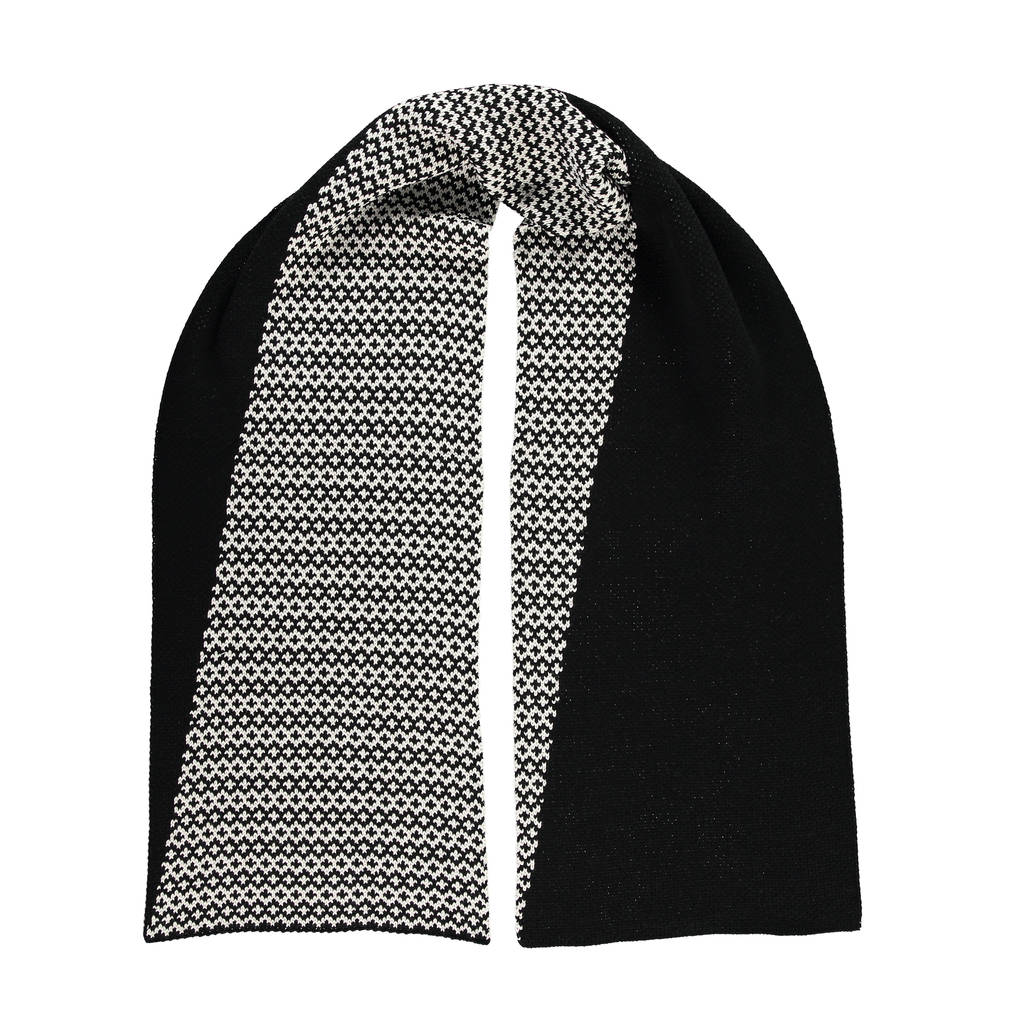 Graphic Scarf Black By Lowie | notonthehighstreet.com