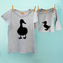 Mummy And Me Twinning Duck / Duckling Tshirt Top Set, thumbnail 2 of 7