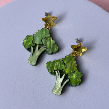 Broccoli Dangle Earrings, 3 of 3