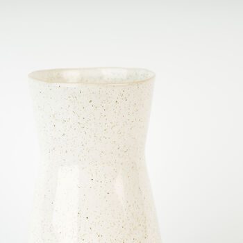 Large Handmade Stoneware Speckled White Bouquet Vase, 2 of 4