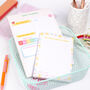 Cute Positive Daily Planner And Memo Notepad Set, thumbnail 1 of 5