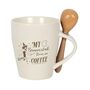 My Broomstick Runs On Coffee Mug And Spoon Set, thumbnail 2 of 3