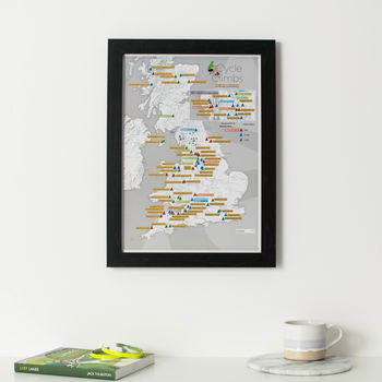 Personalised Scratch Off UK Cycle Climbs Print, 4 of 10