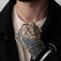 Gold And Silver Moon Cut Bead Chain Bracelet For Men, thumbnail 9 of 10