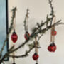Fair Trade Red Antique Glass Baubles Decorations, thumbnail 3 of 7