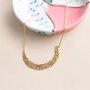 Abstract Filigree Crescent Moon Necklace, thumbnail 4 of 8