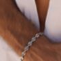 Silver 6mm Marina Chain Bracelet Adjustable Gift, thumbnail 1 of 8