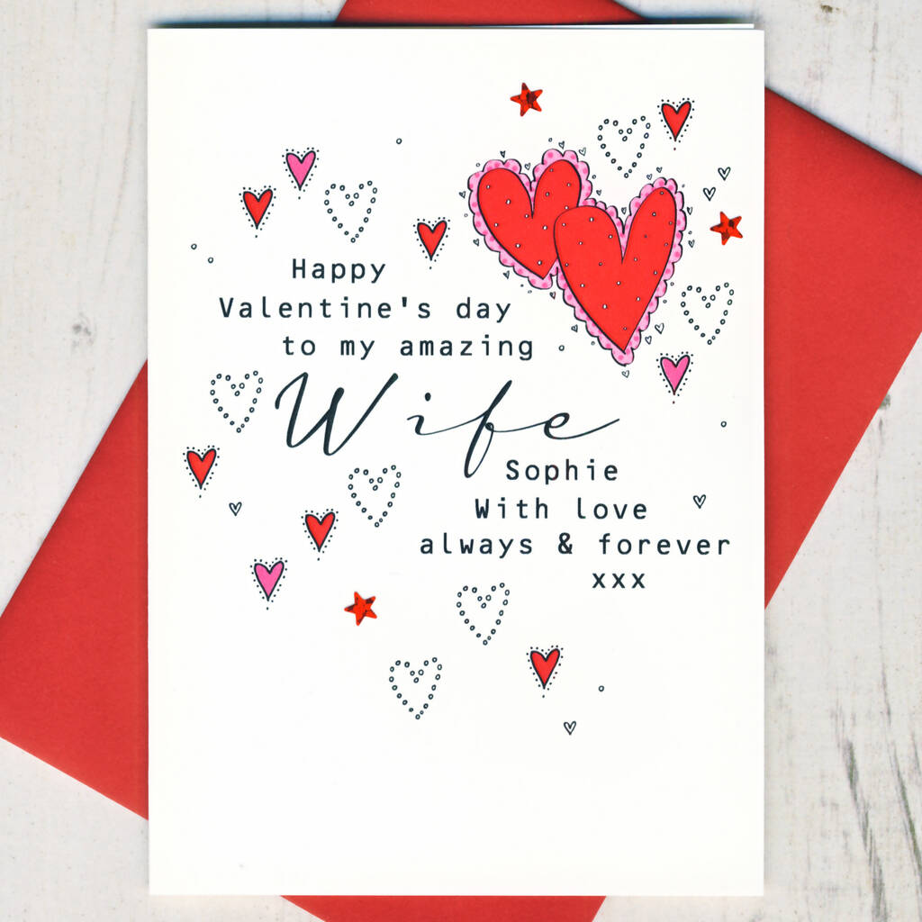 Personalised Valentines Card For Your Wife By Eggbert & Daisy