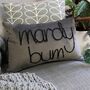 Mardy Bum Hand Embroidered Cushion, thumbnail 4 of 6