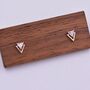 Tiny Double Triangle Arrow Arrowhead Stud Earrings, thumbnail 7 of 12