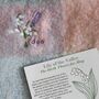 Chunky Wool Scarf Personalised Birthday Flower Gift, thumbnail 9 of 10