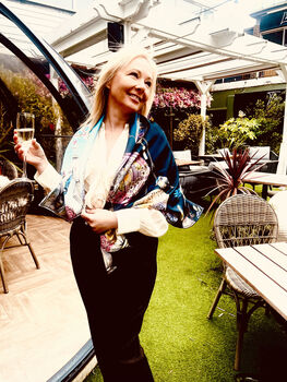 Limited Edition Kakuru Lanterns Japanese Crane Birds Blossoms And Lanterns 100% Silk Scarf, 8 of 12