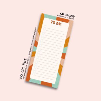 Retro Print To Do List Notepad, 2 of 2