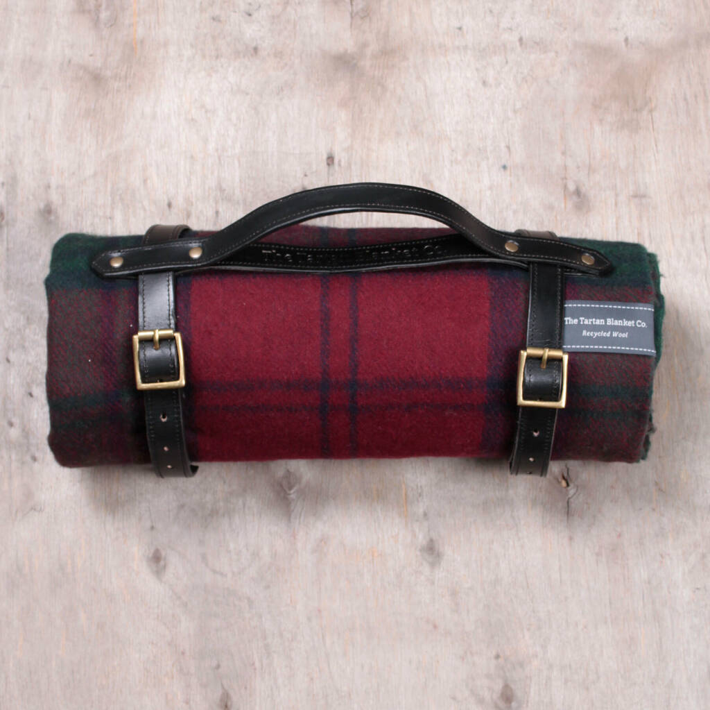 personalised recycled wool tartan picnic blankets by the tartan blanket