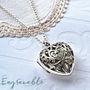 Sterling Silver Vintage Heart Locket Necklace, thumbnail 1 of 11