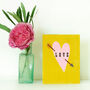 Love And Arrow Mini Greetings Card, thumbnail 4 of 5