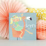 Glittery Flamingo Birthday Card, thumbnail 3 of 5