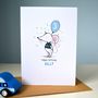 Personalised Mouse Balloon Age Birthday Card, thumbnail 6 of 6