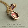 Amethyst Clamshell Personalized Locket, thumbnail 3 of 8