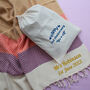 Personalised Soft Cotton Throw, Gift For Her, thumbnail 3 of 11