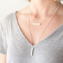 Vertical Silver Bar Personalised Necklace, thumbnail 1 of 4