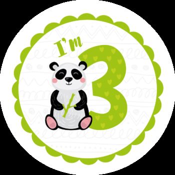 I'm Three Birthday Panda Lollipop, 2 of 3