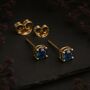 9ct Gold December Blue Topaz Birthstone Stud Earrings, thumbnail 1 of 4