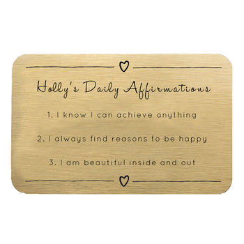 Personalised Daily Affirmations Wallet Keepsake Card, 9 of 10
