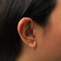 Oxidised Silver Gothic Triangle Ear Climber Earring, thumbnail 3 of 6