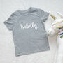 Personalised Name With Heart Kids T Shirt, thumbnail 3 of 4