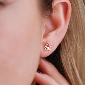 Gold Vermeil Zodiac Stud Earrings, 8 of 12