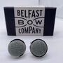 Irish Linen Cufflinks In Antique Sage, thumbnail 1 of 2