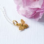 Honey Bee Necklace, Silver, Gold, Rose Gold, thumbnail 2 of 12