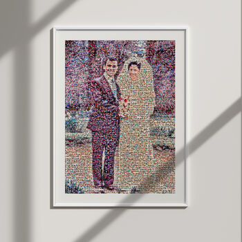 Personalised Wedding Anniversary Mosaic Portrait, 8 of 12