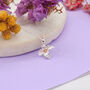 Sterling Silver Birth Flower And Initial Necklaces, thumbnail 3 of 12