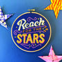 Reach For The Stars Cross Stitch Embroidery Kit, thumbnail 2 of 2