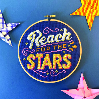 Reach For The Stars Cross Stitch Embroidery Kit, 2 of 2