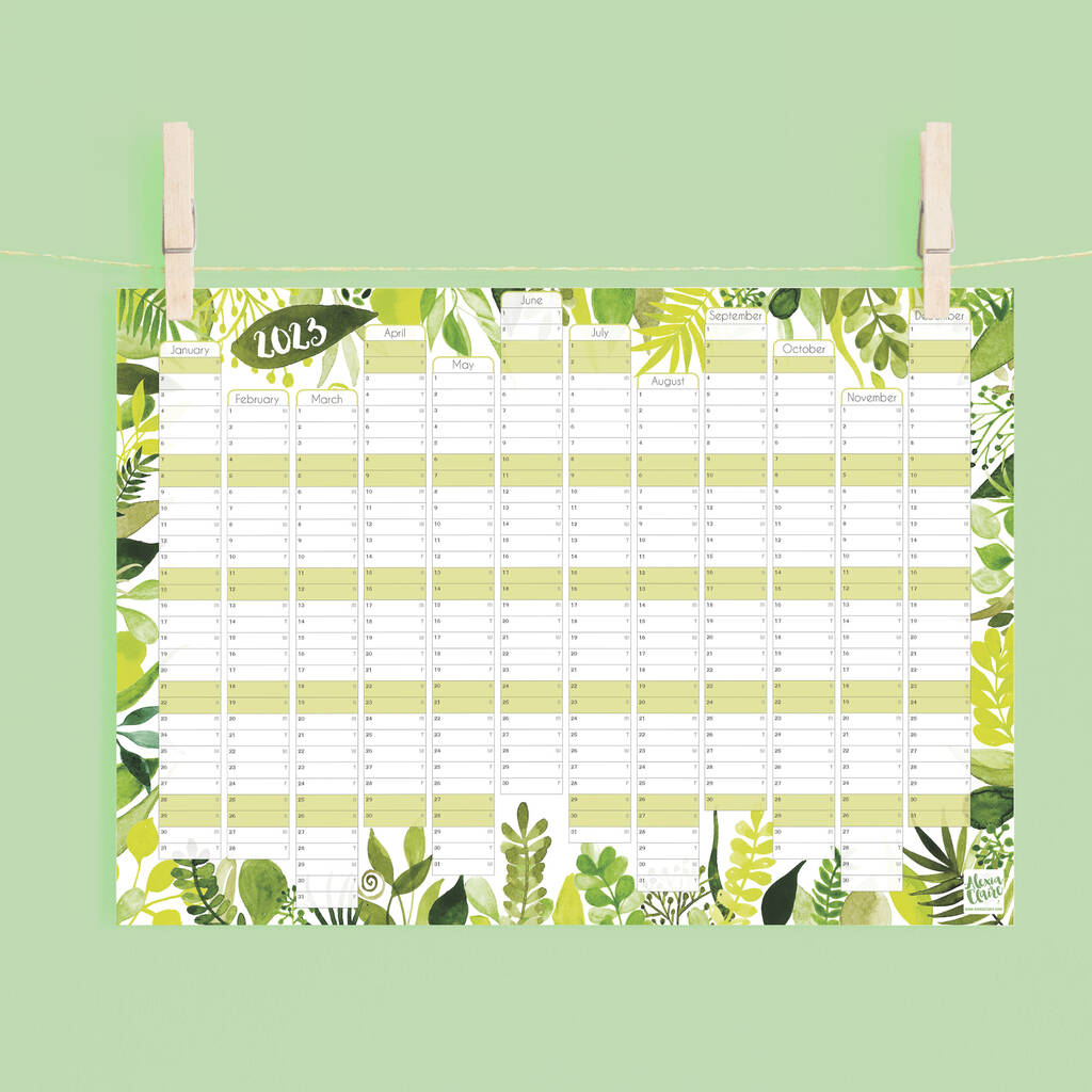 2023 Botanical Wall Calendar And Year Planner, 1 of 5