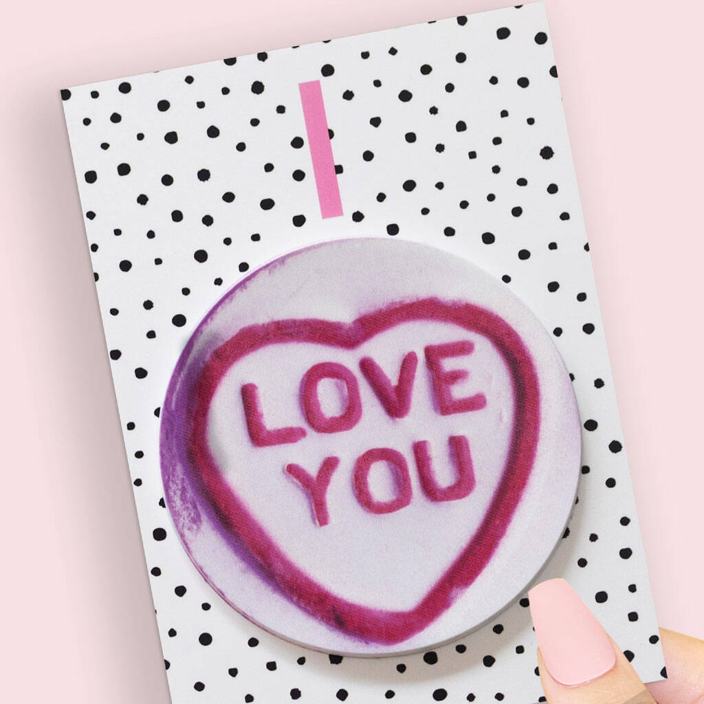 Love Heart Valentines Card With Detachable Pvc Coaster, 1 of 5