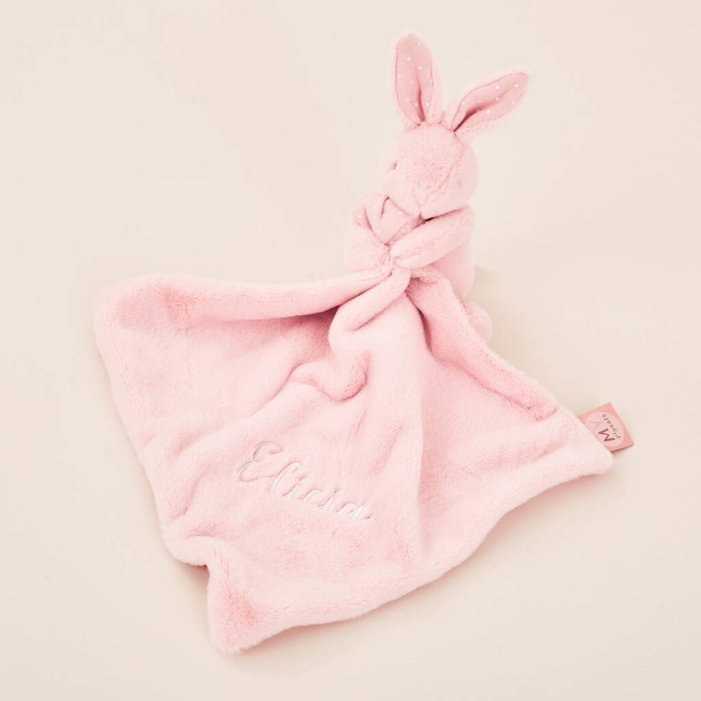 Personalised Pink Super Soft Bunny Comforter By My 1st Years ...