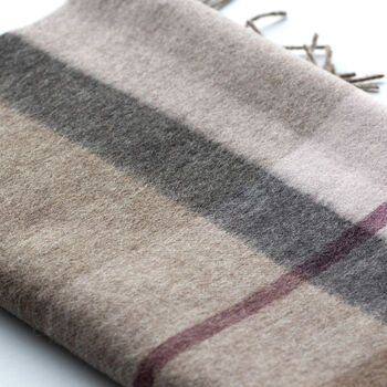Men's 100% Wool Check Scarf, 7 of 11